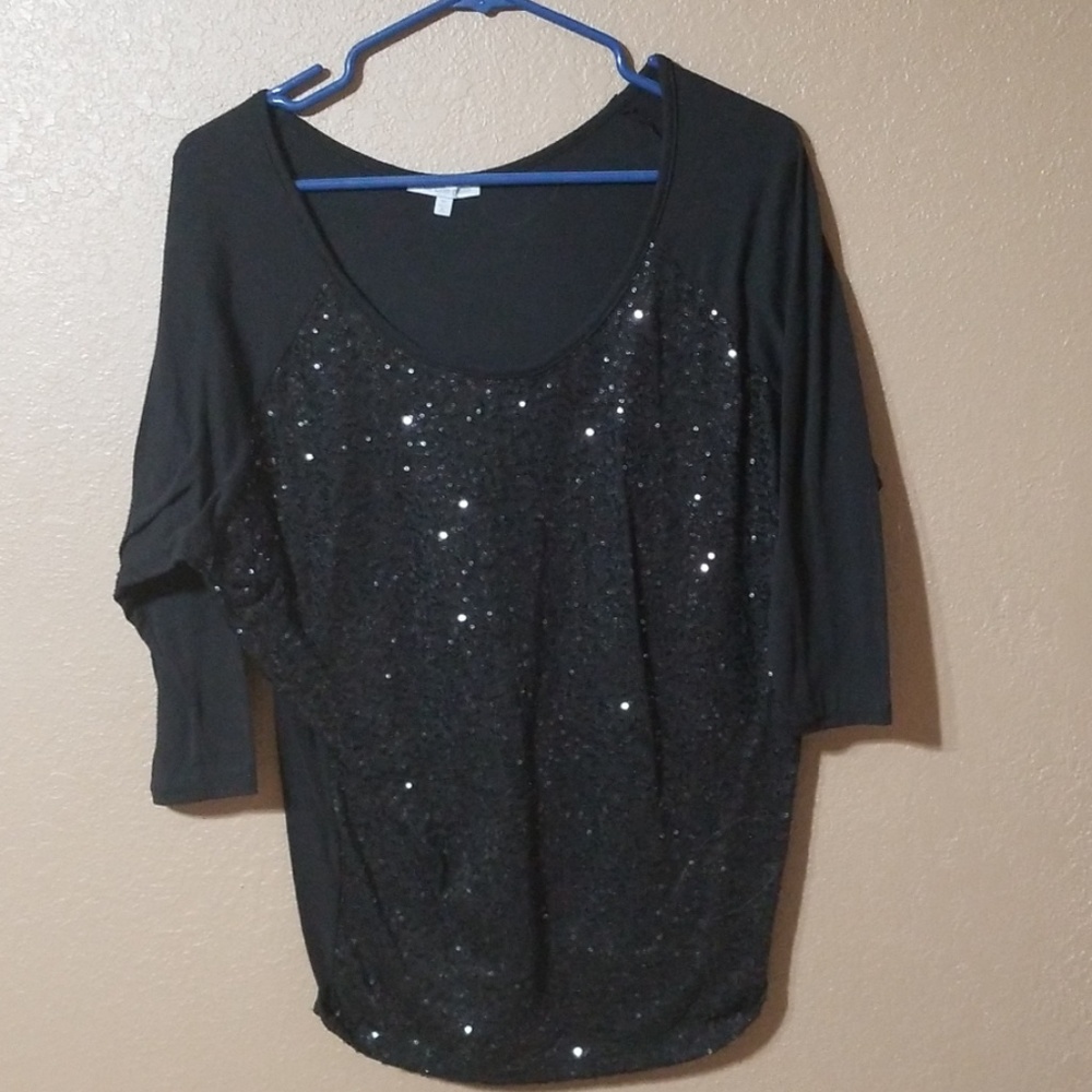 Black off the shoulder top